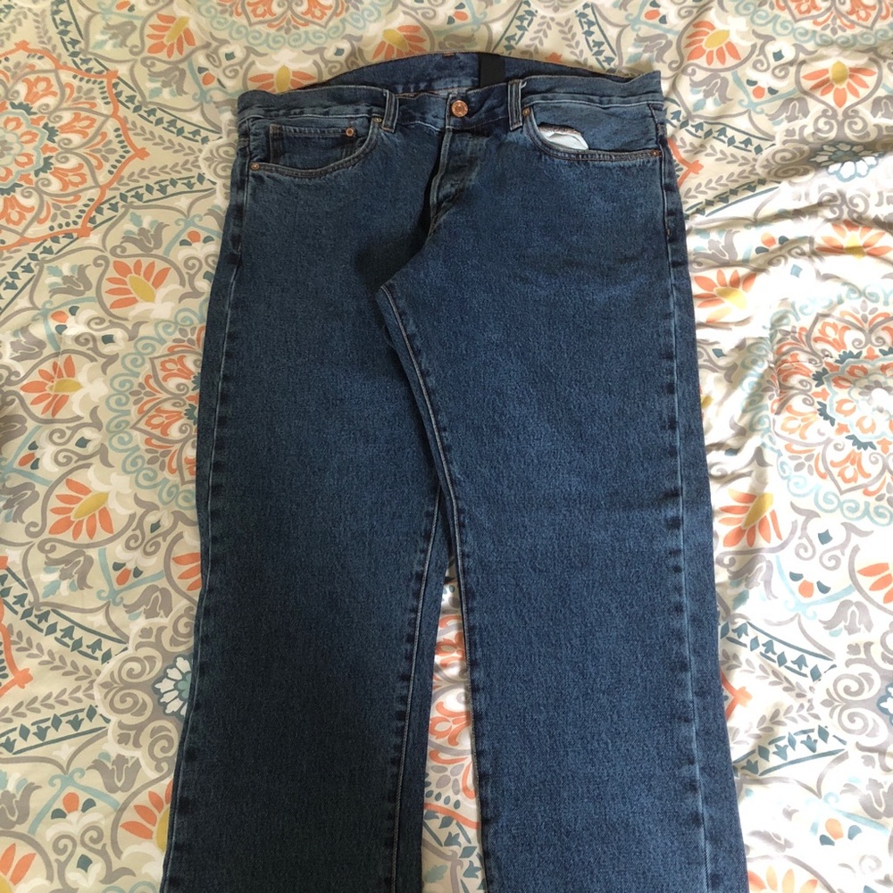 H&M 36/32 straight blue jeans